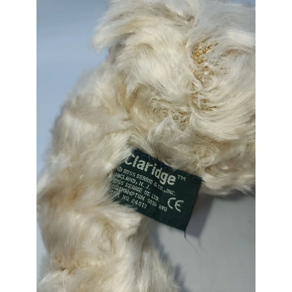 Russ Berrie Claridge Teddy Bear 100th Anniversary Collection Plush Cream Bow